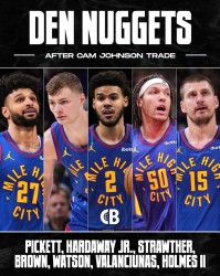 西部第几？⛏️掘金潜在首发：穆雷+布劳恩+C-约翰逊+戈登+约基奇